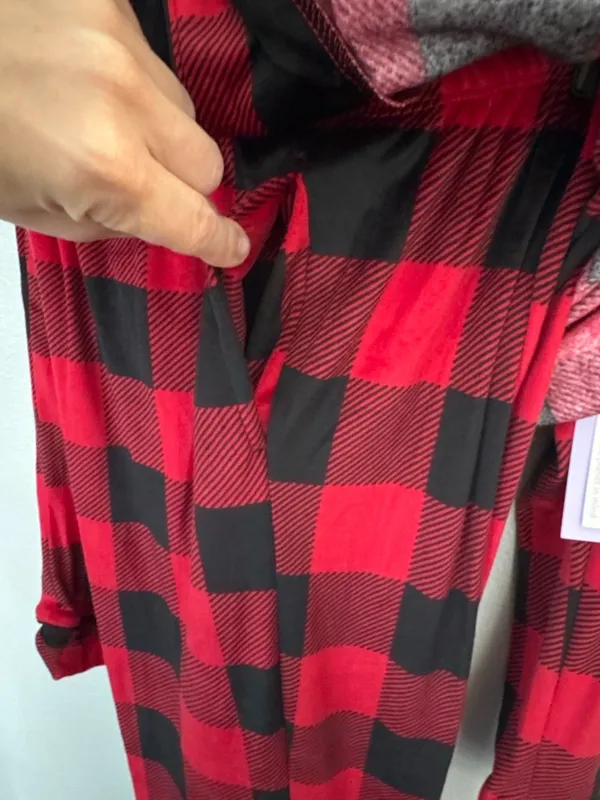 Joyspun Red Black Buffalo Plaid Pajama Set Women's Small (4-6) NWT Soft 2-Piece - Image 3