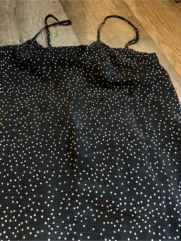 Madewell silk Black Polka Dot cami - Spaghetti Strap‎ - Image 6