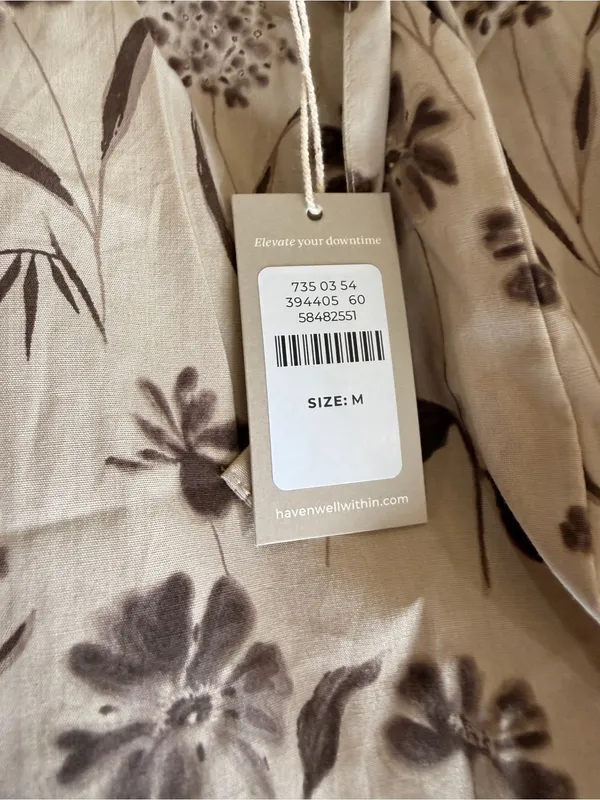 NWT Haven Well Within X Nordstrom 100% Organic Cotton Floral Lounge Pants Size M - Image 5
