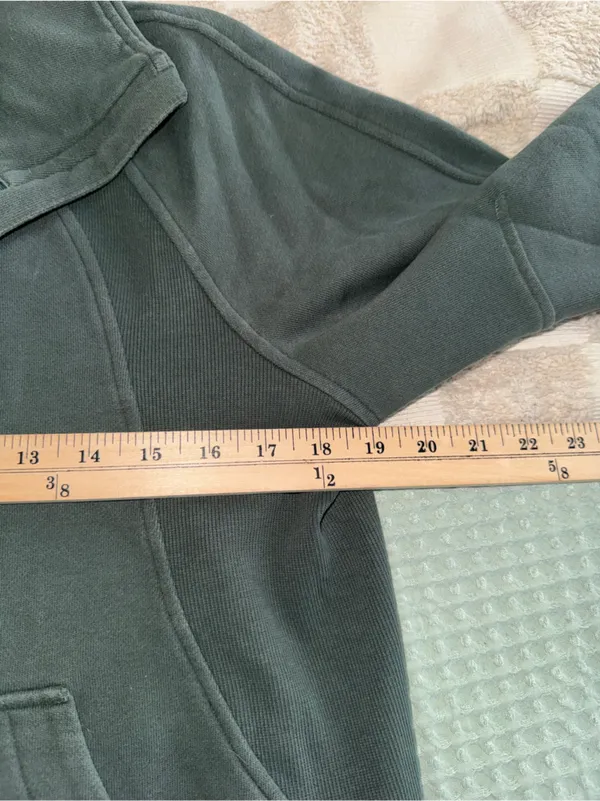 Lululemon Scuba‎ Oversized Funnel-Neck Half Zip *Long Dark Forest / Gold XS/S - Image 3