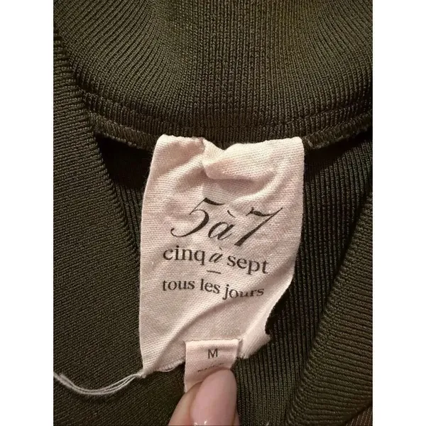 Cinq a Sept Giles Twill Cargo Joggers Cupro in Olive Medium - Image 7