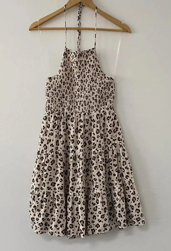 American Eagle Cheetah Print Halter Dress - Image 2