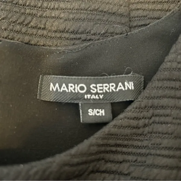 Mario Serrani‎ Sleeveless Black Sheath Dress Small - Image 6
