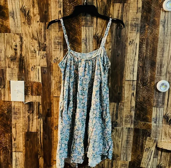 Old Navy Babydoll Floral Summer Dress w/ POCKETS size medium 35 length x 15 - Image 4
