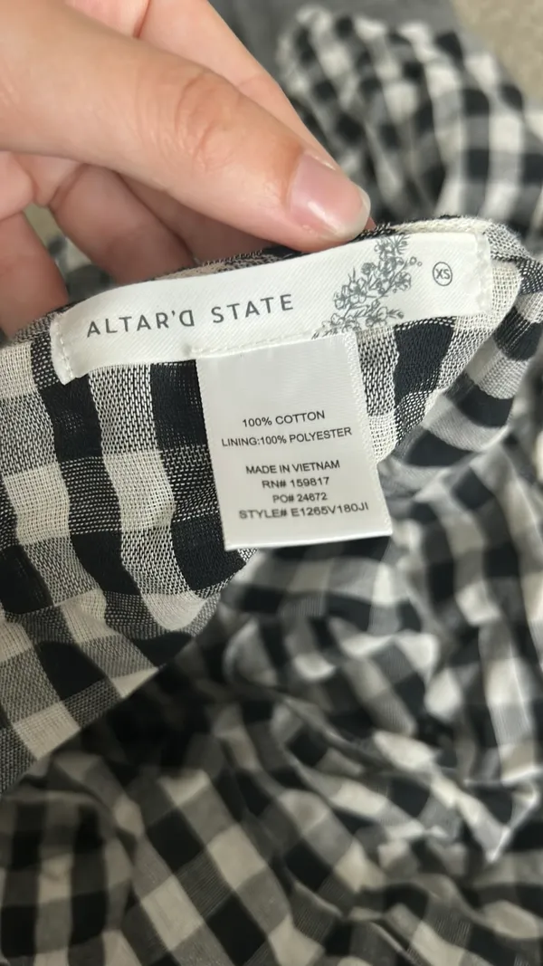 Altar'd State Plaid Dress Mini - Image 3
