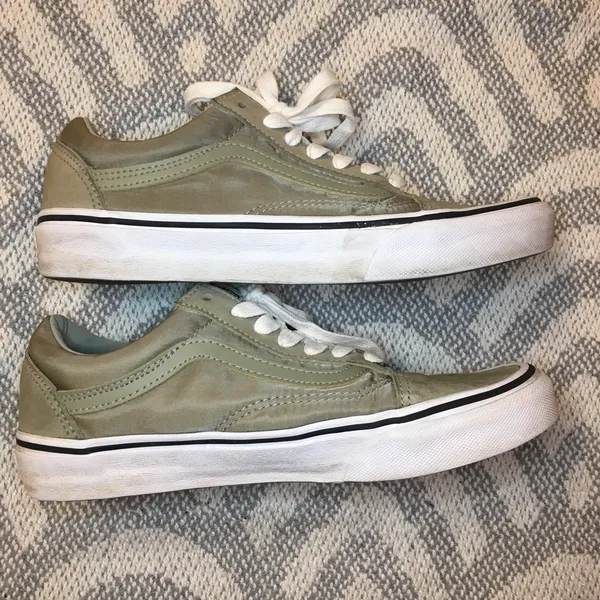 VANS Old Skool Unisex Sage Green Scotchgard Lace Up Sneakers Men’s 6 Women’s 7.5 - Image 6