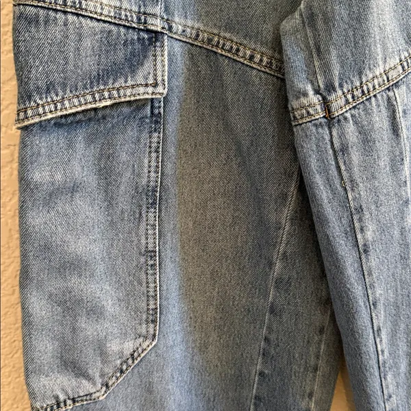 We The Free All Star Cargo Pull On Button Fly Baggy Jeans Size XS - Image 5