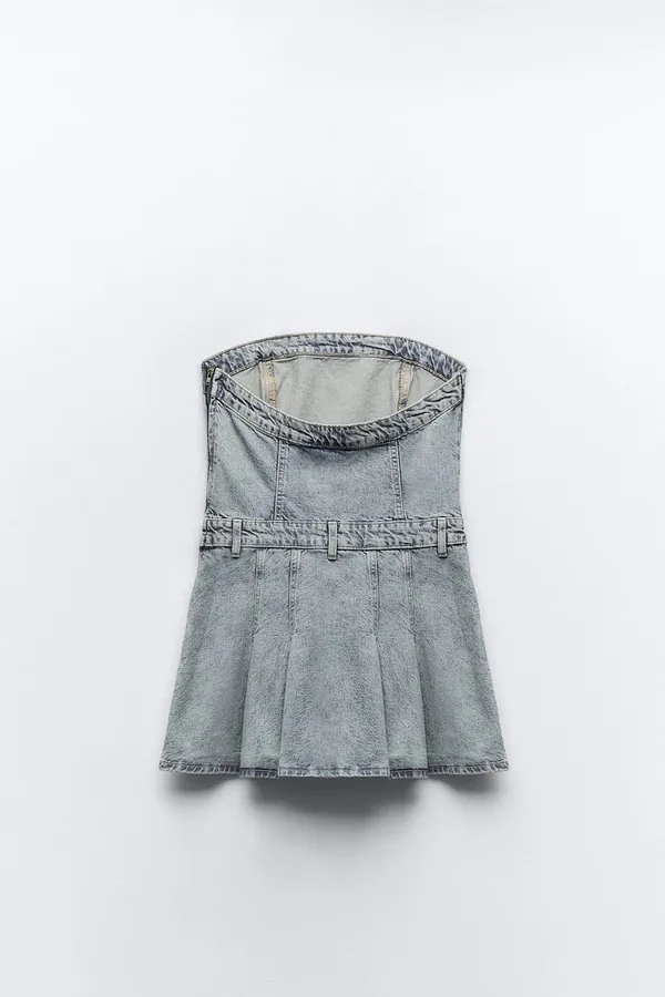 Zara Denim Dress Mini Casual Jeans Jean - Image 5