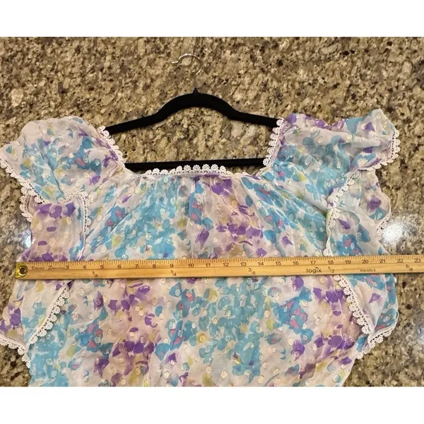 Yumi Kim Silk‎ Butterfly Sleeve Top Size Small Lightweight - Image 10