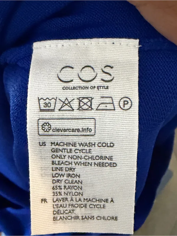 COS Royal Blue Bell Sleeve Mini Dress - Image 7