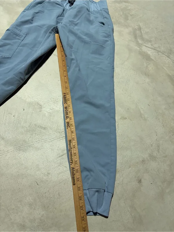 Figs Zamora Light Blue gray Drawstring Jogger scrub Pants small - Image 5