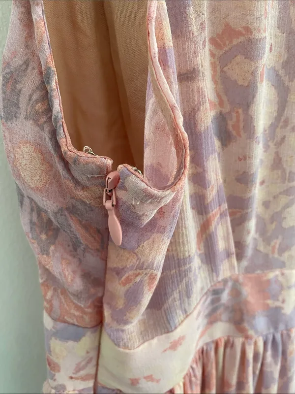 Free People Wear It Out Pink Tiered Ruffle Maxi Dress Size 4 - Image 7