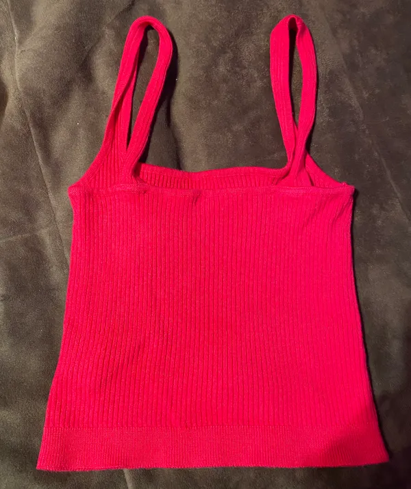 Garage Hot Pink Square Neck Sweater Tank - Image 6