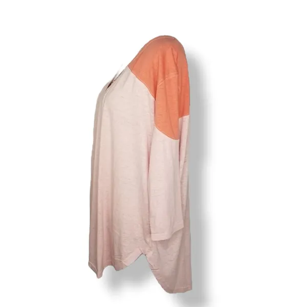We The Free Womens Top Size M Major‎ Leagues Pink Orange Combo Colorblock Knit - Image 6