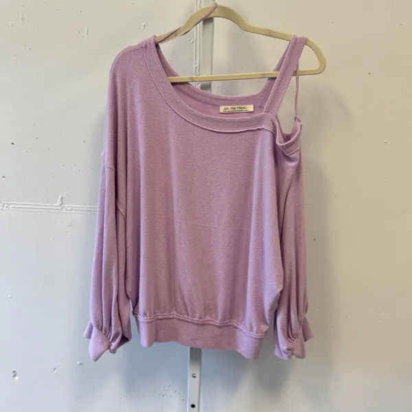 We The Free Flaunt It‎ Pullover Magical Lilac Top Sweater Off the Shoulder Small - Image 2