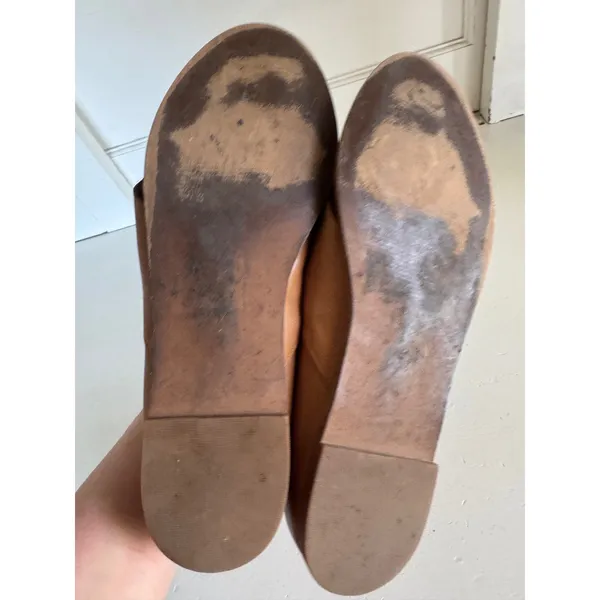 Madewell The Blaine Crisscross Leather Flat in‎ amber brown size 9.5 - Image 8