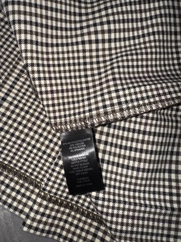 Maison D’amelie plaid brown /beige mini skirt size L - Image 10