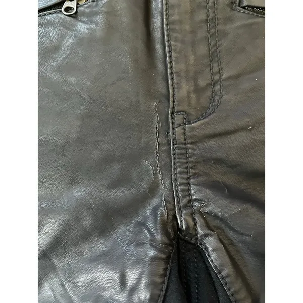 Pilcro and the letterpress‎ faux leather Moto Jacket style Black Pants - Image 6