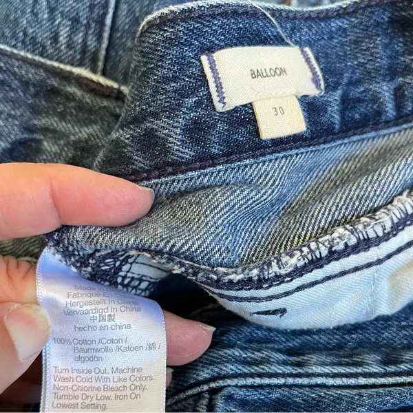 Madewell Ballon Jeans In Stanford Wash Size 30 - Image 8