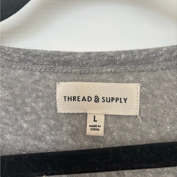 Thread & supply grey short sleeve tee Gray Size L - Image 3