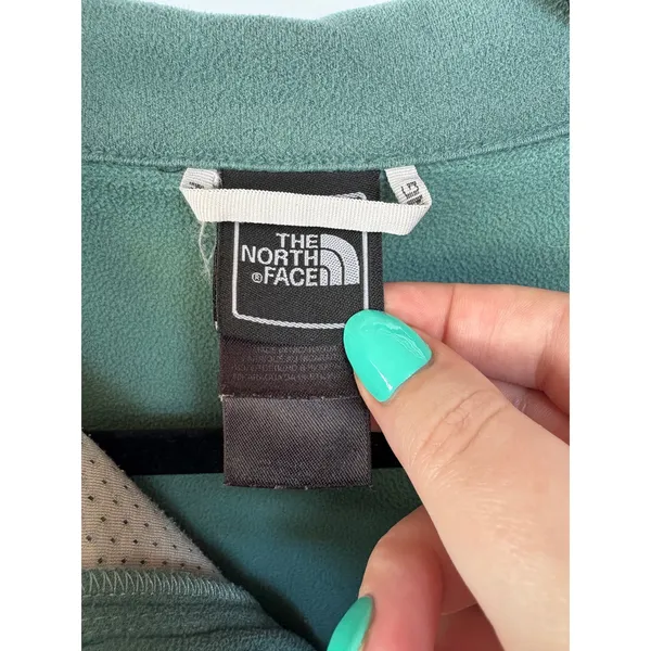 North Face Apex Thermal Teal Jacket Zip Up Outdoor Active Hiking Womens Large - Image 7