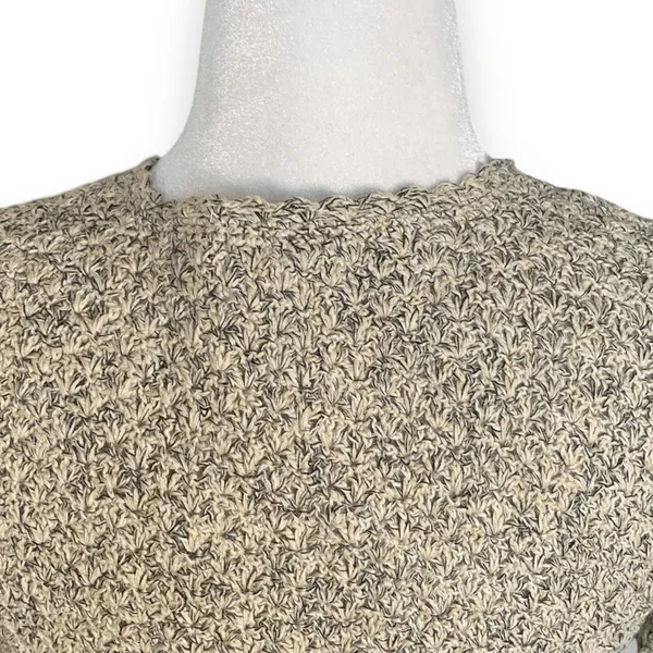 Vintage Marled Knit Cardigan Oatmeal Sweater Coastal Grandmother 90s Minimalist - Image 4