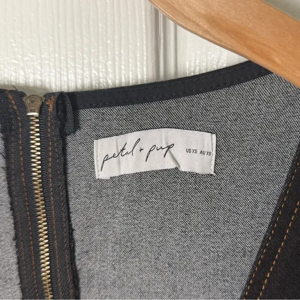 Petal & Pup Mateo Long Sleeve Denim Dress XS - Image 6