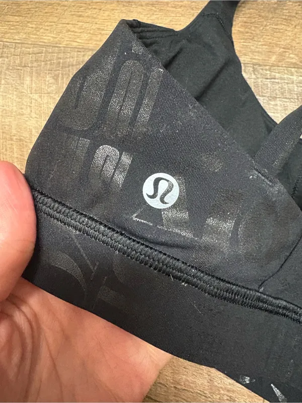 The LuLulemon Energy Black Manifesto Athletic Sports Bra Size 6 - Image 3