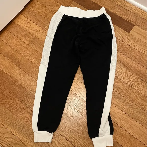 Nike Black and White Joggers - Image 2
