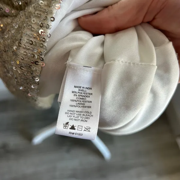 CeCe By Anthropologie Cocktail Mini Sequin Dress New Years Bow Tie Size M - Image 9