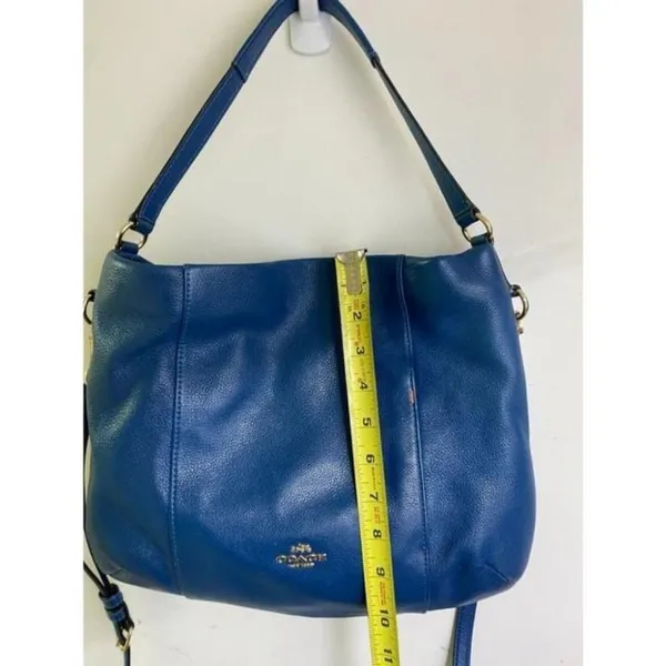 Coach Medium W Adjustable Strap Blue Leather Cross - Image 4