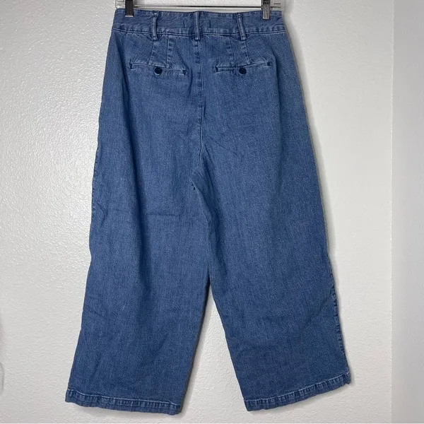 Madewell The Harlow Wide-Leg Cropped Jean in Fairson Wash Size 4/28 - Image 7