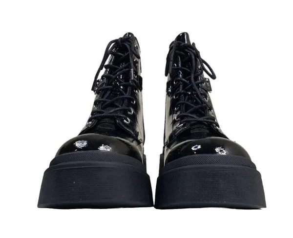 CALL IT SPRING Womens 9 Sidney Platform Lace-up Boot in Black NEW - Image 3