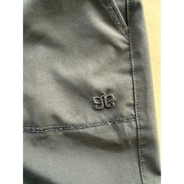 Albion Fit Jetsetters Black Joggers Gold Ankle Zip Pants‎ Womens Medium - Image 5