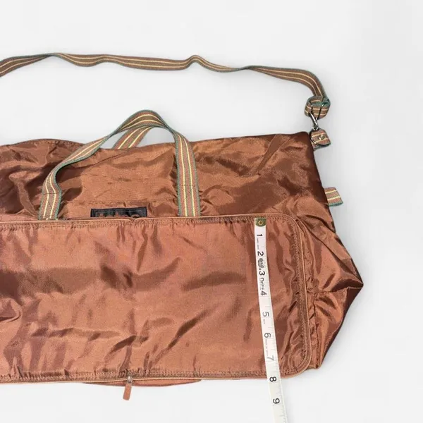 Totes Brown Nylon Weekender Bag, Duffle Bag for Travel, Collapsible tote bag - Image 5
