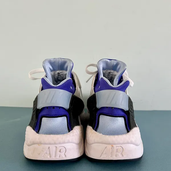 Nike Air Huarache White Lapis Deep Royal Blue Black Sneakers - Image 6