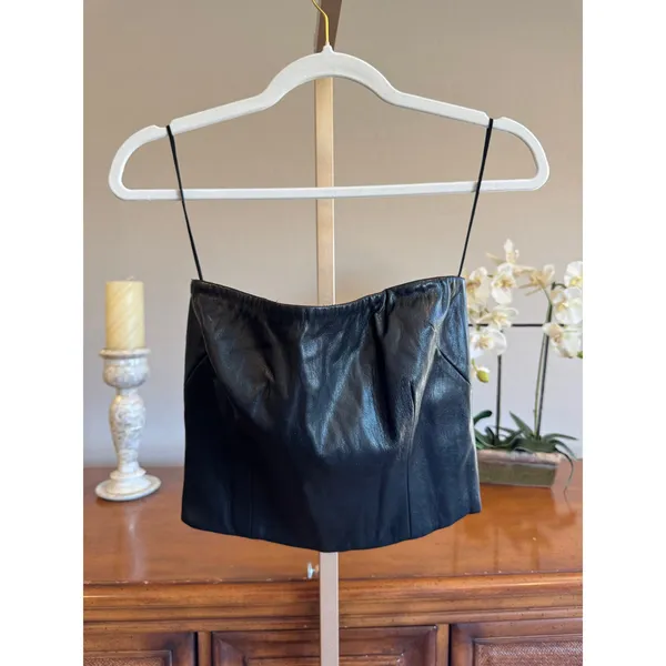 Generation Love Jacqueline Vegan Leather Bustier Black S NWT - Image 2