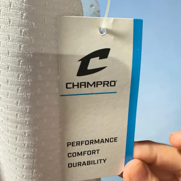 CHAMPRO Football Jersey - White w/ Blue - Medium - New - Image 6
