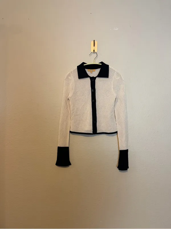 Verge Girl New York Step Knit Top Natural‎ Size Small - Image 2