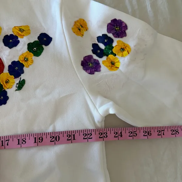 Women's Floral Print Celebration Bottle Mardi Gras Sweatshirt Size M #260534 - Image 5