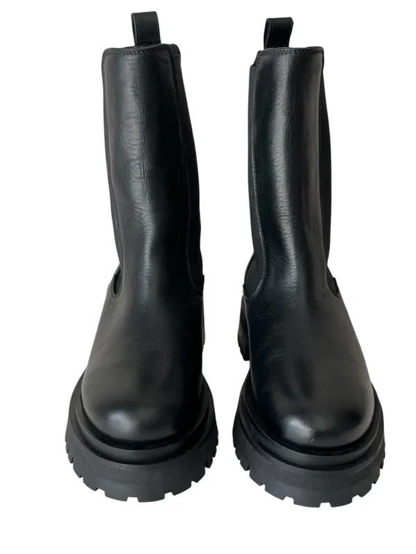 & other stories Chelsea leather ankle boots black NEW 38 US7 - Image 5