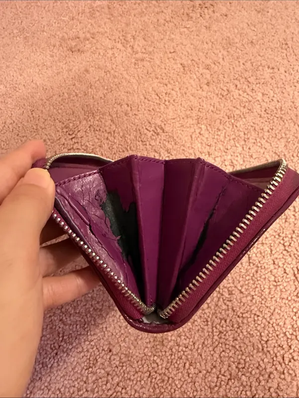 Coach Ashley Op Art Zip Around Wallet Purple - Image 9