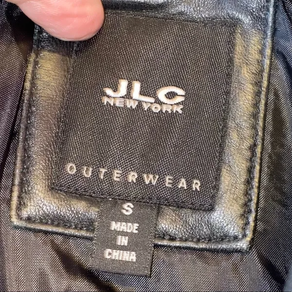 JLC New York Black Full Zip‎ Leather Jacket - Image 5