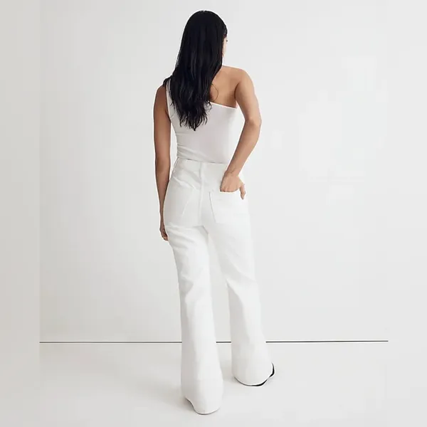 New! Baggy Flare Jeans White - Image 4
