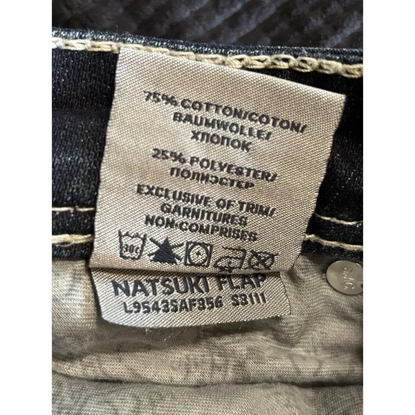 Silver Jeans NATSUKI Flap Bootcut Dark Wash‎ Low Rise EmbroideryGems Size 29x31 - Image 9