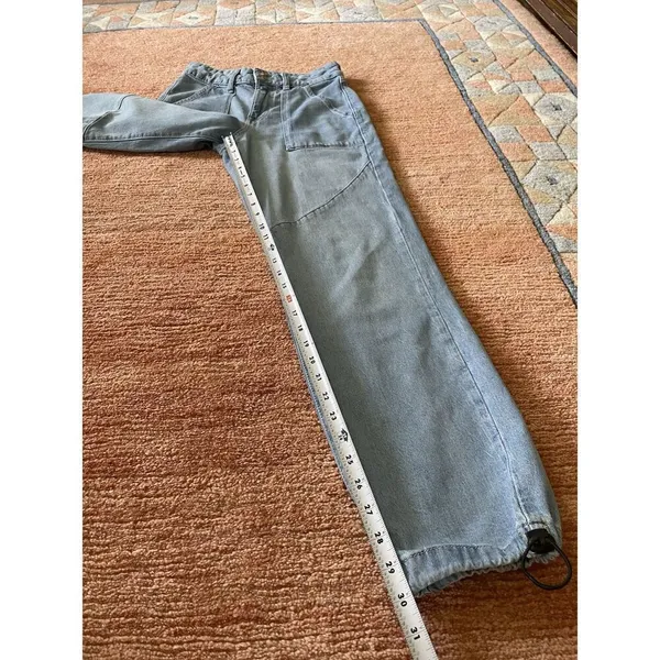 Forever 21 Blue Denim with Bungee Hem High Rise Women’s size S Y2k 90s - Image 7