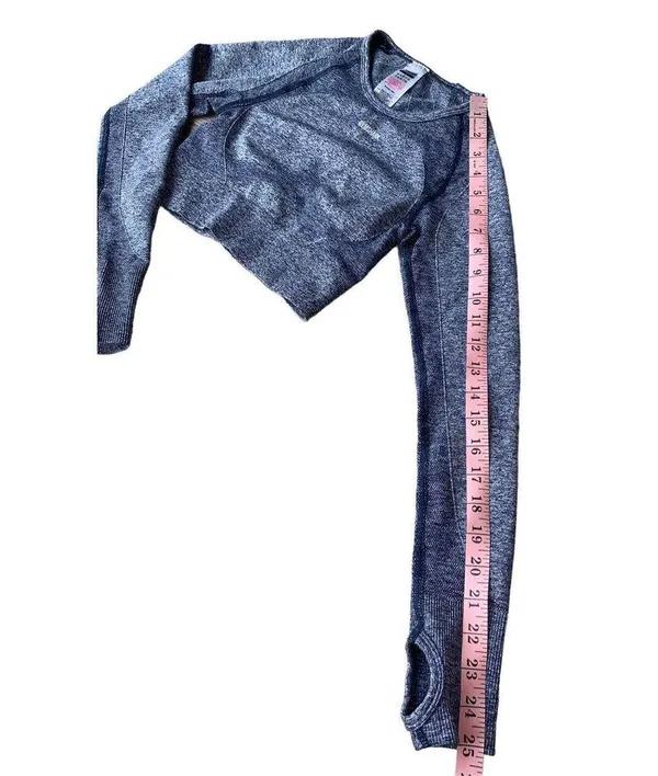 Flex Long Sleeve Active Blue crop Top - Image 7