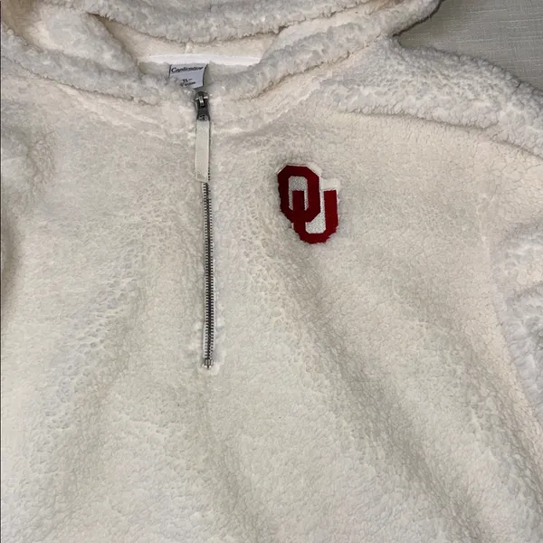 Women's Oklahoma Sooners sherpa hoodie with a quarter-zip - Image 4
