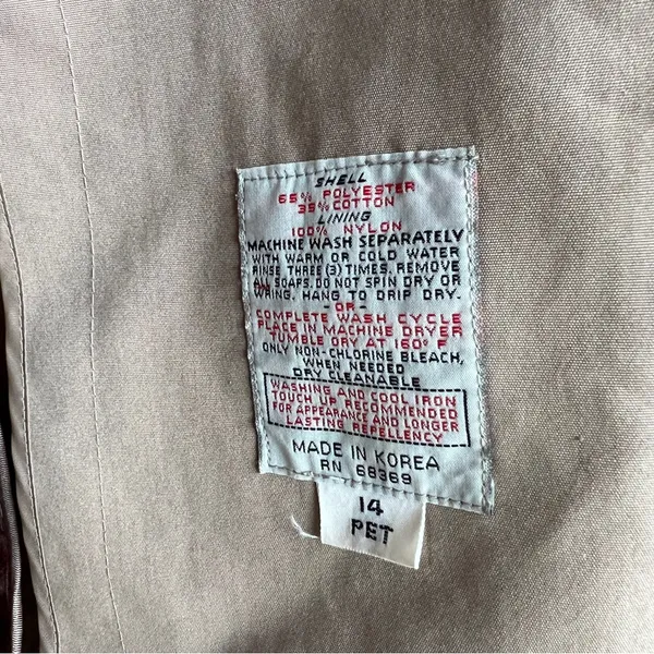 Vintage London Fog Tan Classic Trench Coat With Zip Liner - Image 14