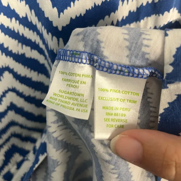 Lilly Pulitzer Rossmore Midi T-Shirt Dress Blue Stripe Zebron, Size small - Image 7
